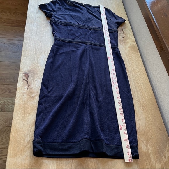 Ann Taylor Sheath Dress NWT sz 0 short sleeves Mixed Media Stretch classic - Picture 9 of 12